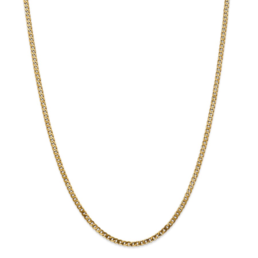 14k 2.9 mm Beveled Curb Chain Necklace - 20 in.