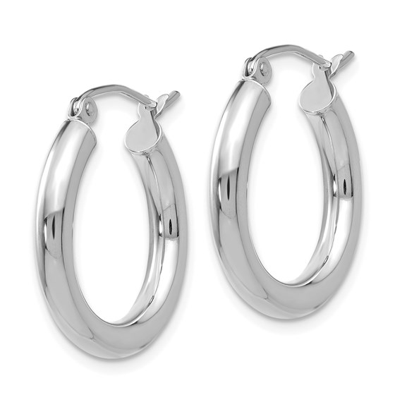 Buy 14k 20 mm White Hoop Earrings | APMEX