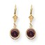 14k 25 mm Garnet Leverback Earrings