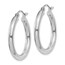 14k 25 mm White Hoop Earrings