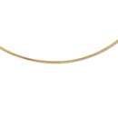 14K 2mm Round Omega Necklace - 16 in.