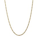 14k 3.00 mm Flat Figaro Chain Necklace - 22 in.
