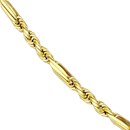 14K 3 mm Diamond Cut Figarope Milano Chain - 18in.