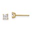 14k 3 mm Square Zirconia Post Earrings