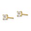 14k 3 mm Square Zirconia Post Earrings