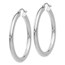 14k 35 mm White Hoop Earrings