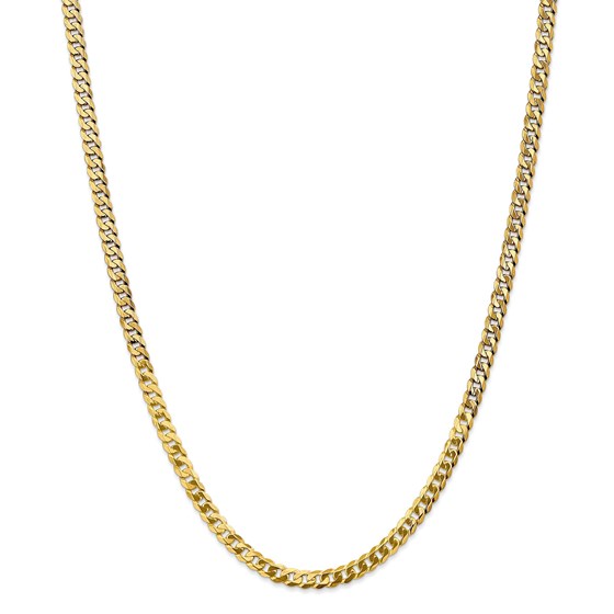 14k 4.75 mm Beveled Curb Chain Necklace - 24 in. 14k 4.75 mm Beveled Curb Chain Necklace - 24 in.