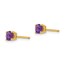 14k 4 mm Amethyst Earrings