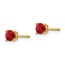 14k 4 mm Ruby Post Earrings