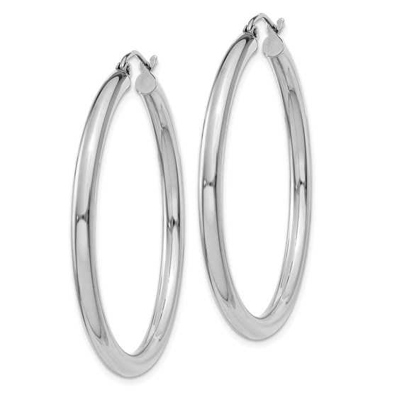 14k 40 mm White Hoop Earrings 14k 40 mm White Hoop Earrings