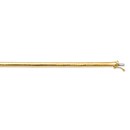 14K 4mm Domed Omega Necklace - 16 in.