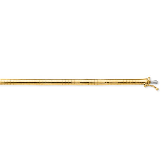 14K 4mm Domed Omega Necklace - 17 in. 14K 4mm Domed Omega Necklace - 17 in.