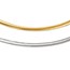14K 4mm Two-tone Reversible Omega Necklace - 16 in.