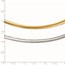 14K 4mm Two-tone Reversible Omega Necklace - 18 in.