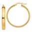 14k 4x25 mm Polished Hoop Earrings