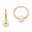 14k 5-6 mm White Cultured Pearl Endless Hoop Earrings