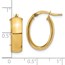 14K 5.75mm Polished Oval Hoop Earrings - 19.8 mm