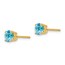 14k 5 mm Blue Topaz Earrings