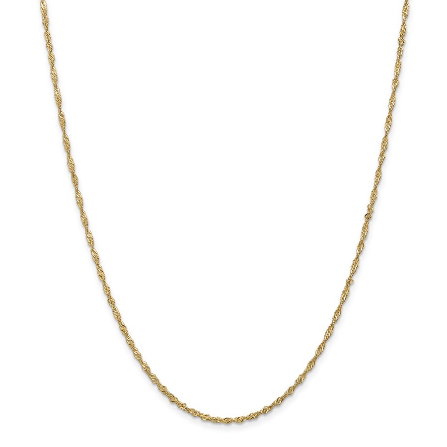 14k .5 mm Cable Rope Chain Necklace - 18 in.