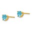 14k 5 mm Heart Blue Topaz Earrings