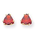 14k 5 mm Trillion Garnet Earrings