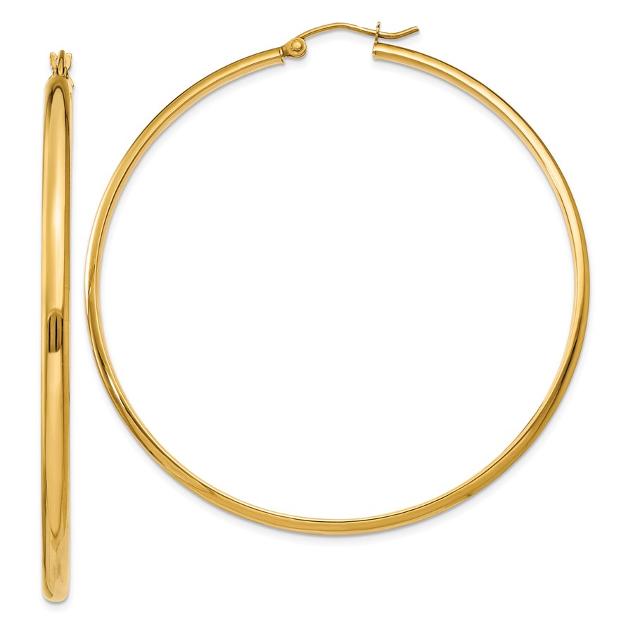 14k 56 mm Polished Hoop Earring