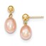 14k 6-7 mm Pink Cultured Pearl Dangle Earrings