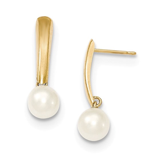 14k 6-7 mm Round Cultured Pearl Earrings 14k 6-7 mm Round Cultured Pearl Earrings