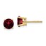 14k 6 mm Garnet Post Earrings