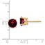 14k 6 mm Garnet Post Earrings