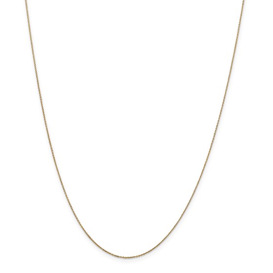 14k .6 mm Solid D/C Cable Chain Children's Necklace - 14 in. 14k .6 mm Solid D/C Cable Chain Children's Necklace - 14 in.