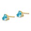 14k 6 mm Trillion Blue Topaz Earrings