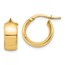 14K 6mm High Polished Hoop Earrings - 15 mm