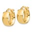 14K 6mm High Polished Hoop Earrings - 15 mm