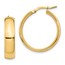 14K 6mm High Polished Hoop Earrings - 26 mm