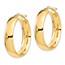 14K 6mm High Polished Hoop Earrings - 26 mm