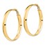 14K 6mm High Polished Omega Back Hoop Earrings - 46 mm