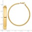 14K 6mm High Polished Omega Back Hoop Earrings - 46 mm