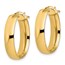 14K 6mm High Polished Oval Hoop Earrings - 20 mm