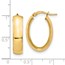 14K 6mm High Polished Oval Hoop Earrings - 20 mm
