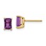14k 6x4 mm Emerald Cut Amethyst Earrings