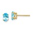 14k 6x4 mm Oval Blue Topaz Earrings