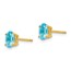 14k 6x4 mm Oval Blue Topaz Earrings
