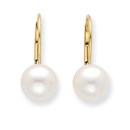 14k 7-8 mm Cultured Pearl Leverback Earrings