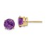 14k 7 mm Amethyst Post Earrings