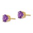 14k 7 mm Amethyst Post Earrings