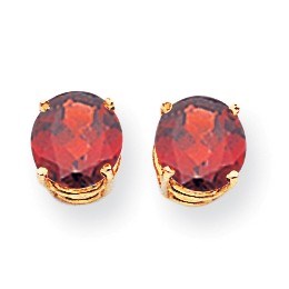 14k 7 mm Garnet Post Earrings 14k 7 mm Garnet Post Earrings