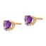 14k 7 mm Heart Amethyst Earrings