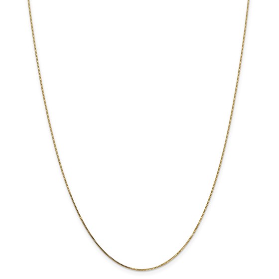 14K .7mm Box Chain - 28 in.
