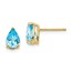 14k 7x5 mm Pear Blue Topaz Earrings